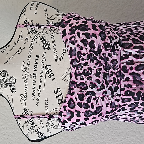 Juniors - Animal Print Tankini Top - Picture 2 of 7